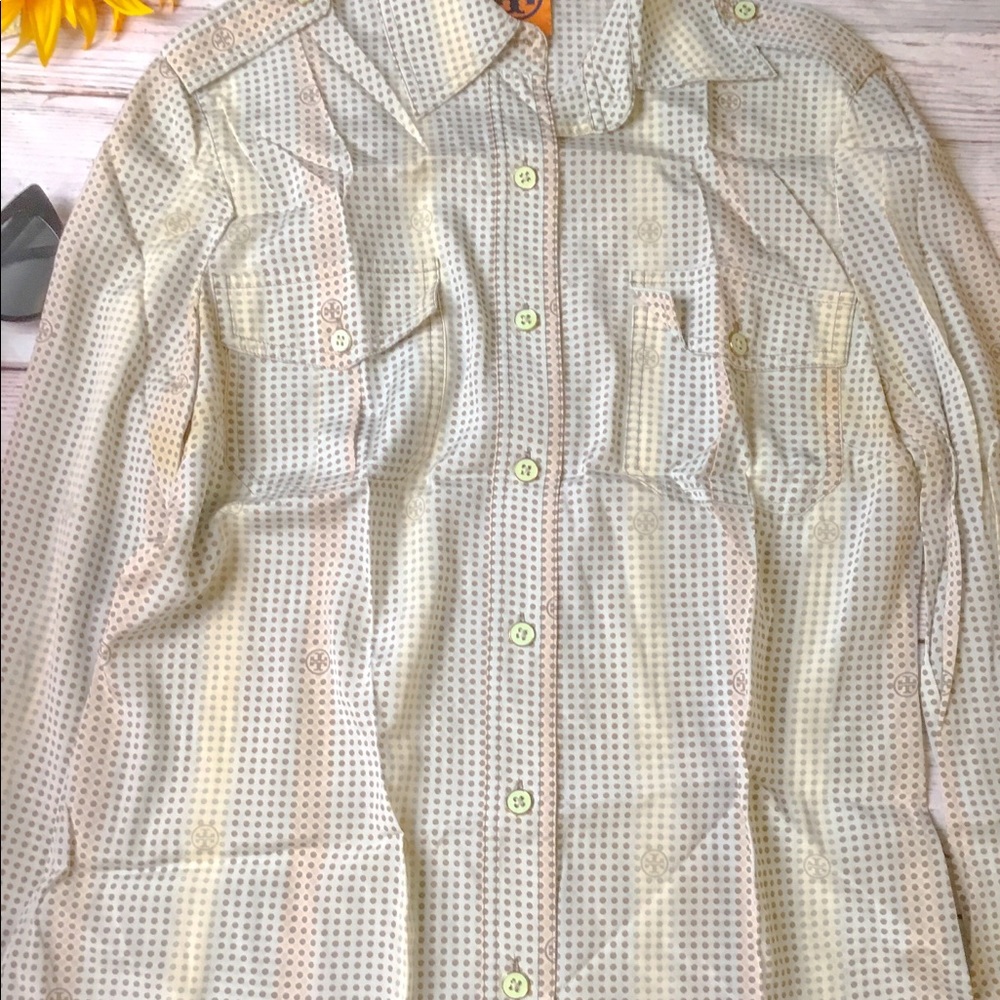 Tory Burch 100% Silk blouse top career *flaw